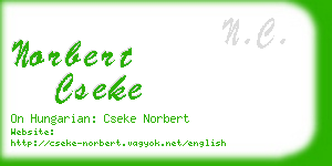 norbert cseke business card